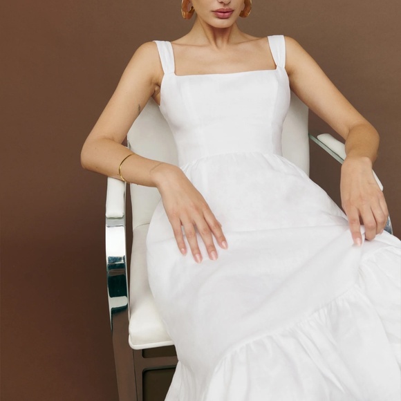 NWOT Reformation Bucatini linen midi dress - Picture 2 of 12